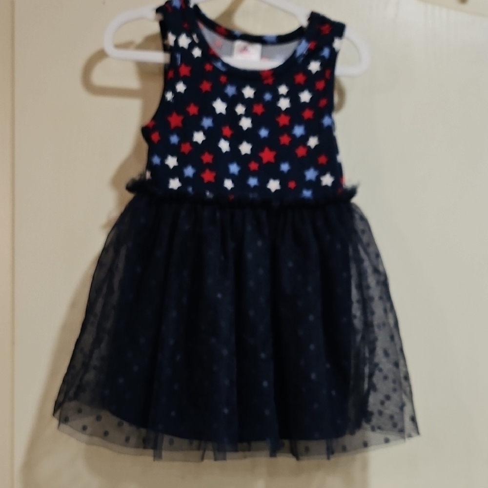 Celebrate It Starry Night Kids Dress - Red, White, and Blue